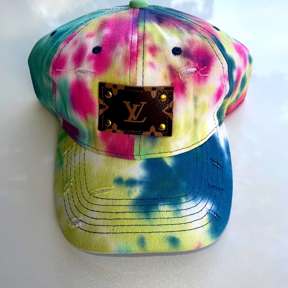 Hat, Up cycled Fashion Hat, Hand Crafted, Unbranded, Tie Dye Hat, NWT, Unisex - Picture 1 of 8